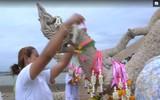 [ẢNH] Thái Lan phát hiện ngôi chùa bỏ hoang nhờ hạn hán